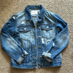 Pink Lily Distressed Denim Jacket